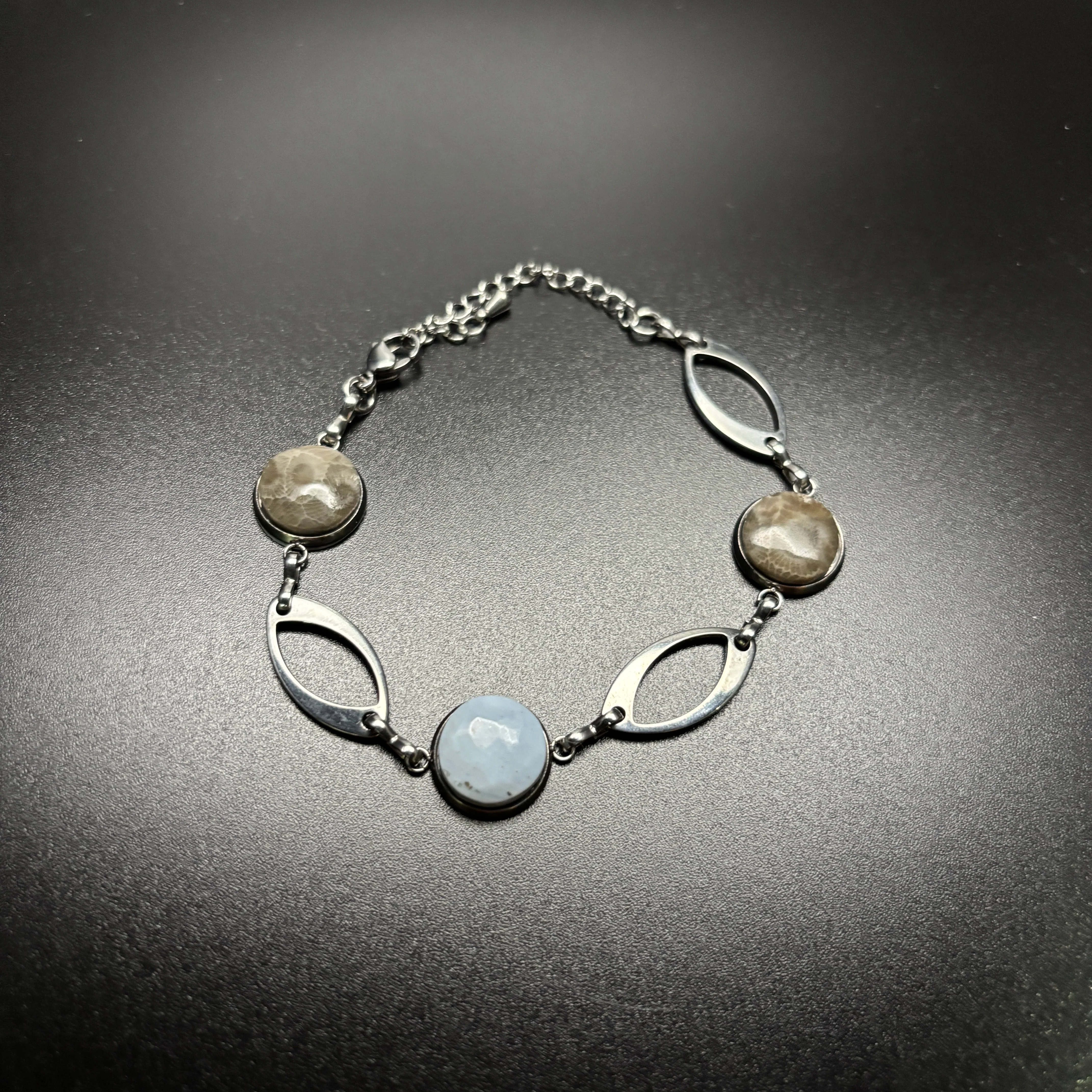 Petoskey Stone and Leland Blue Bracelet - Image 2