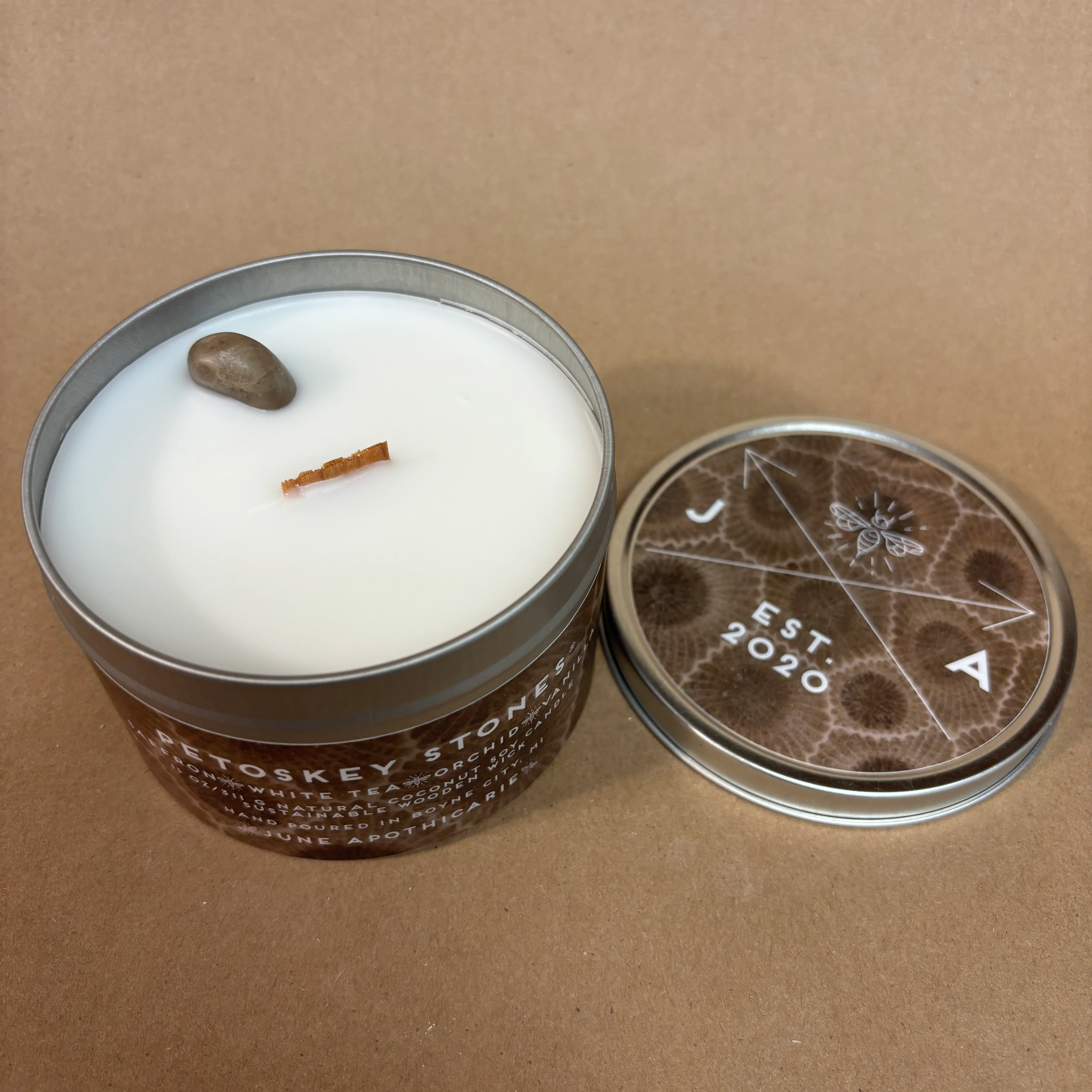 Petoskey Stone Surprise Candle - Image 3
