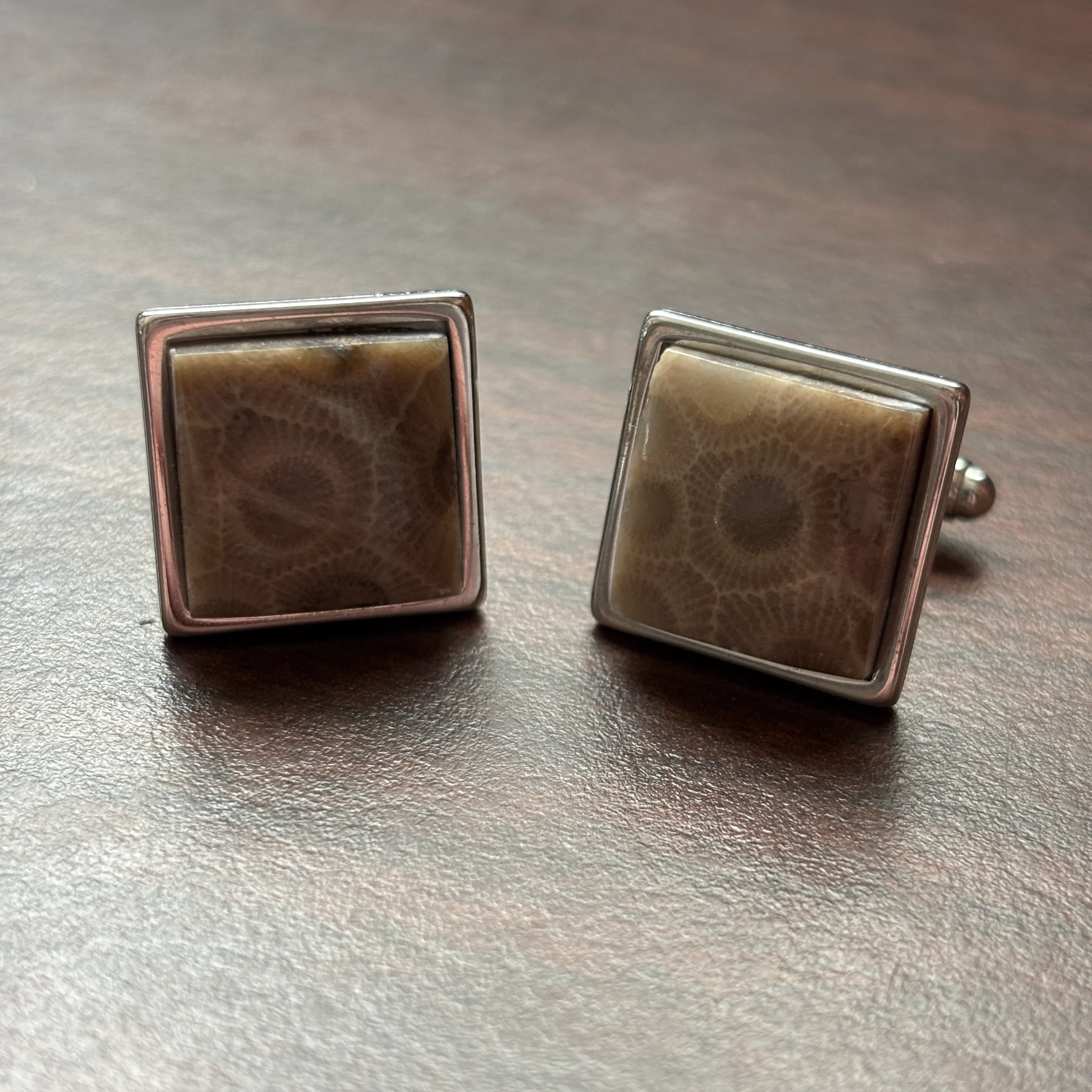 Petoskey Stone Cuff Links - Image 3