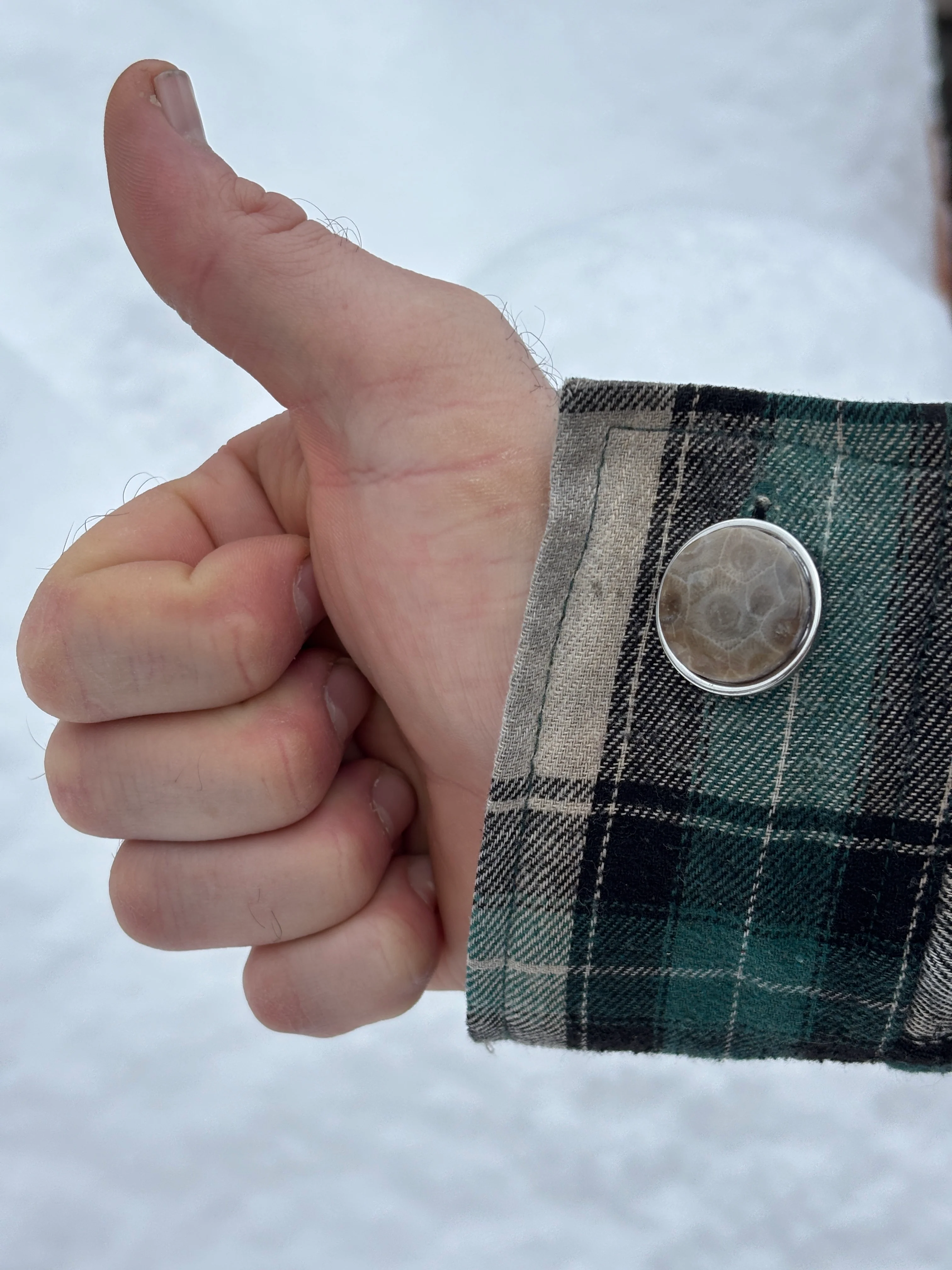 Petoskey Stone Cuff Links - Image 4