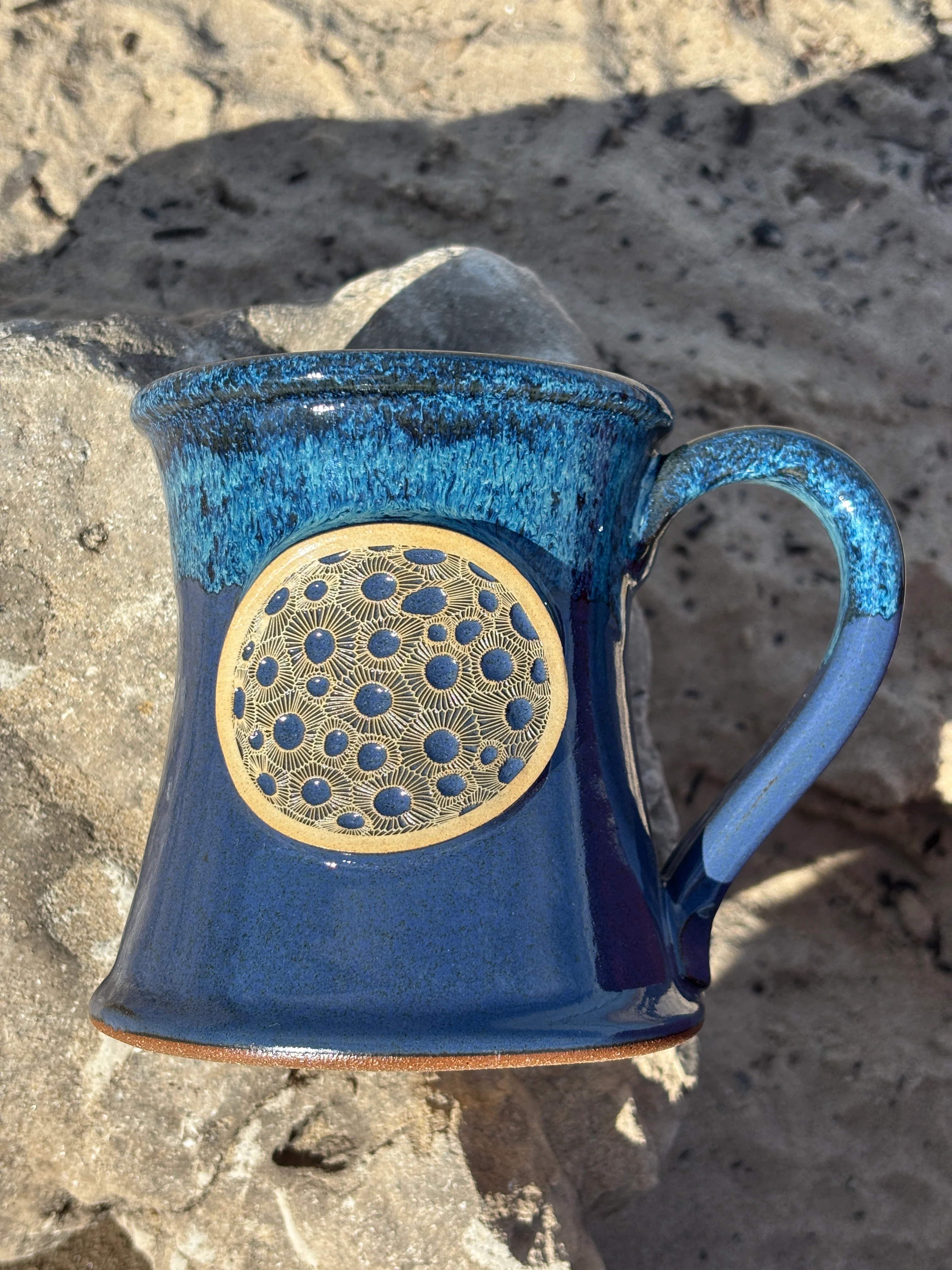 Petoskey Stone Medallion Mug in Lake Michigan Blue - Image 4